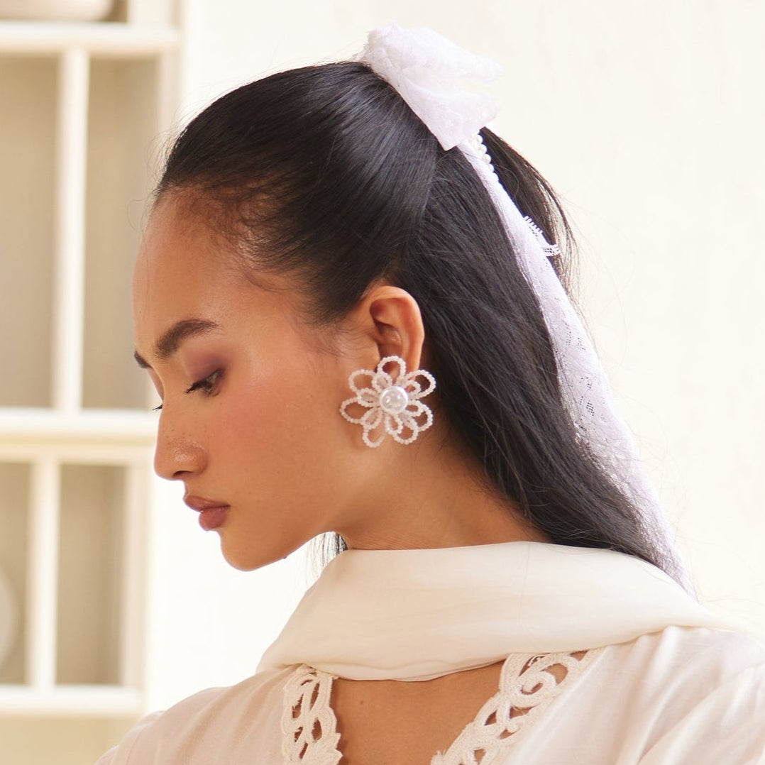 Shabana Beaded Flower Studs