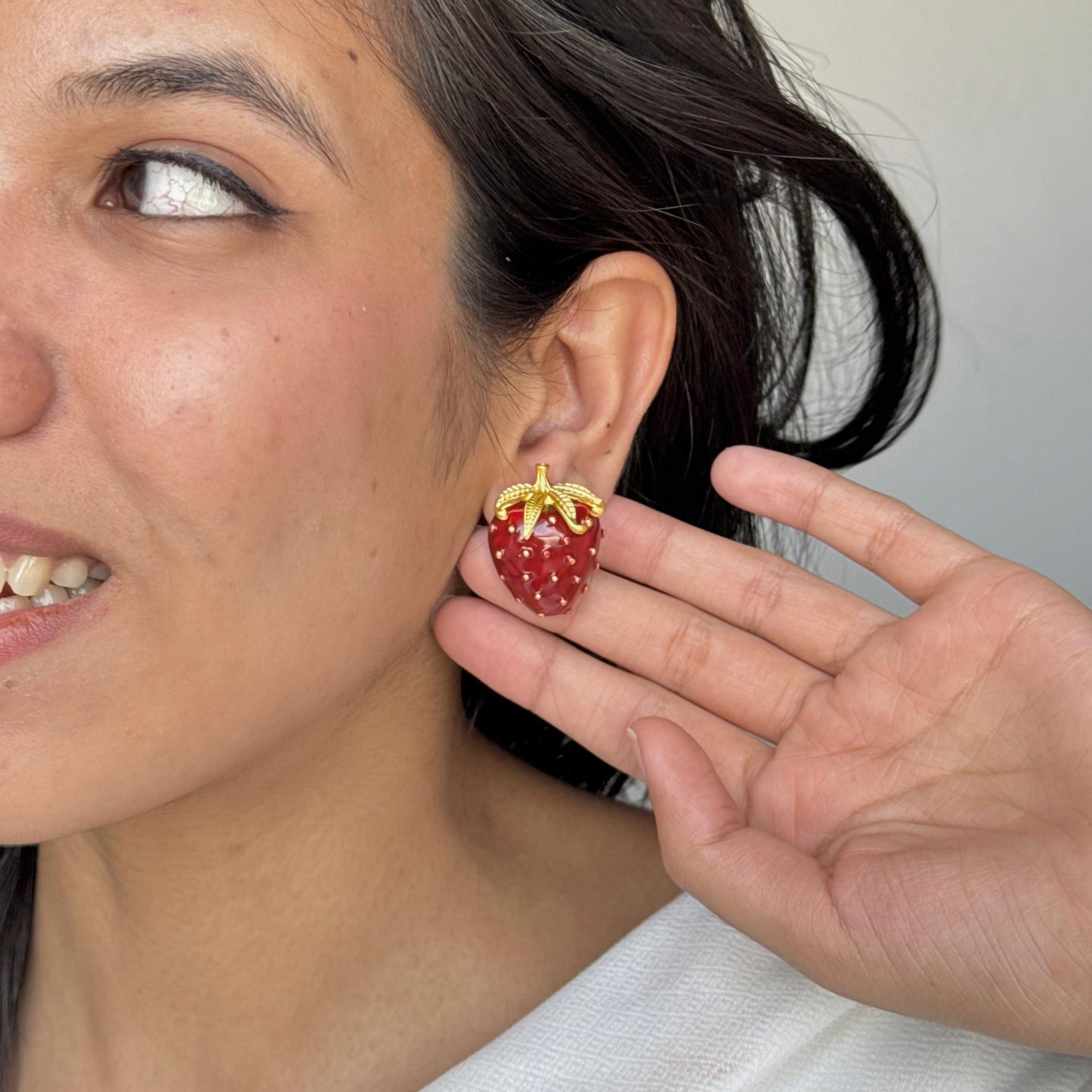 Strawberry Metal Studs