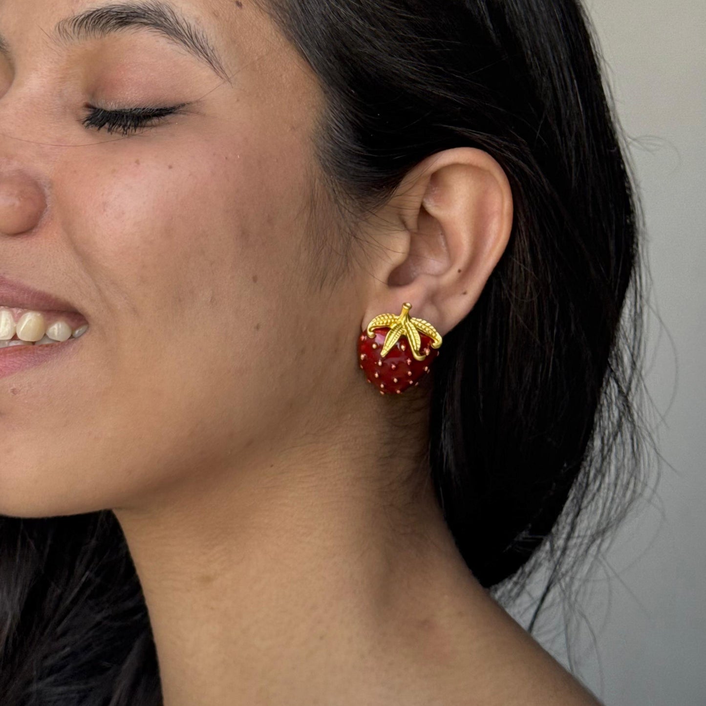 Strawberry Metal Studs