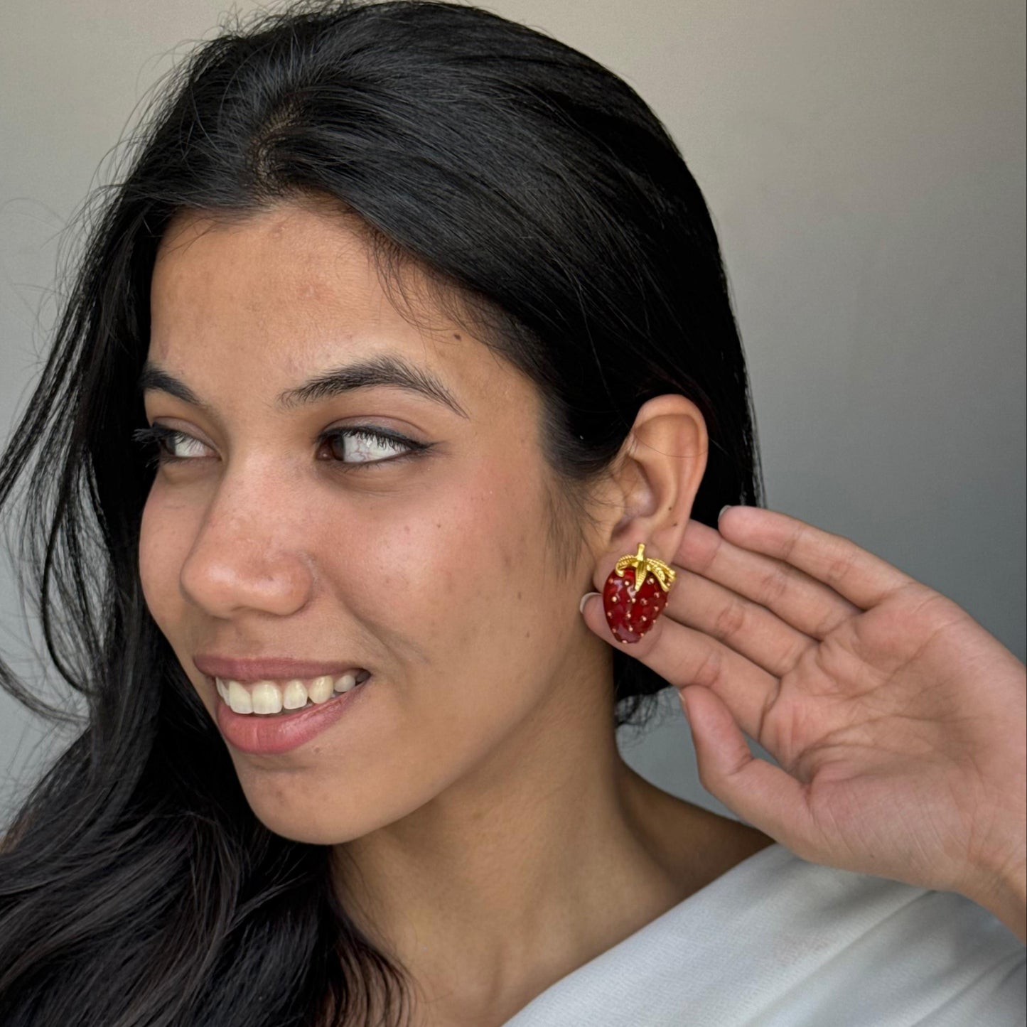 Strawberry Metal Studs