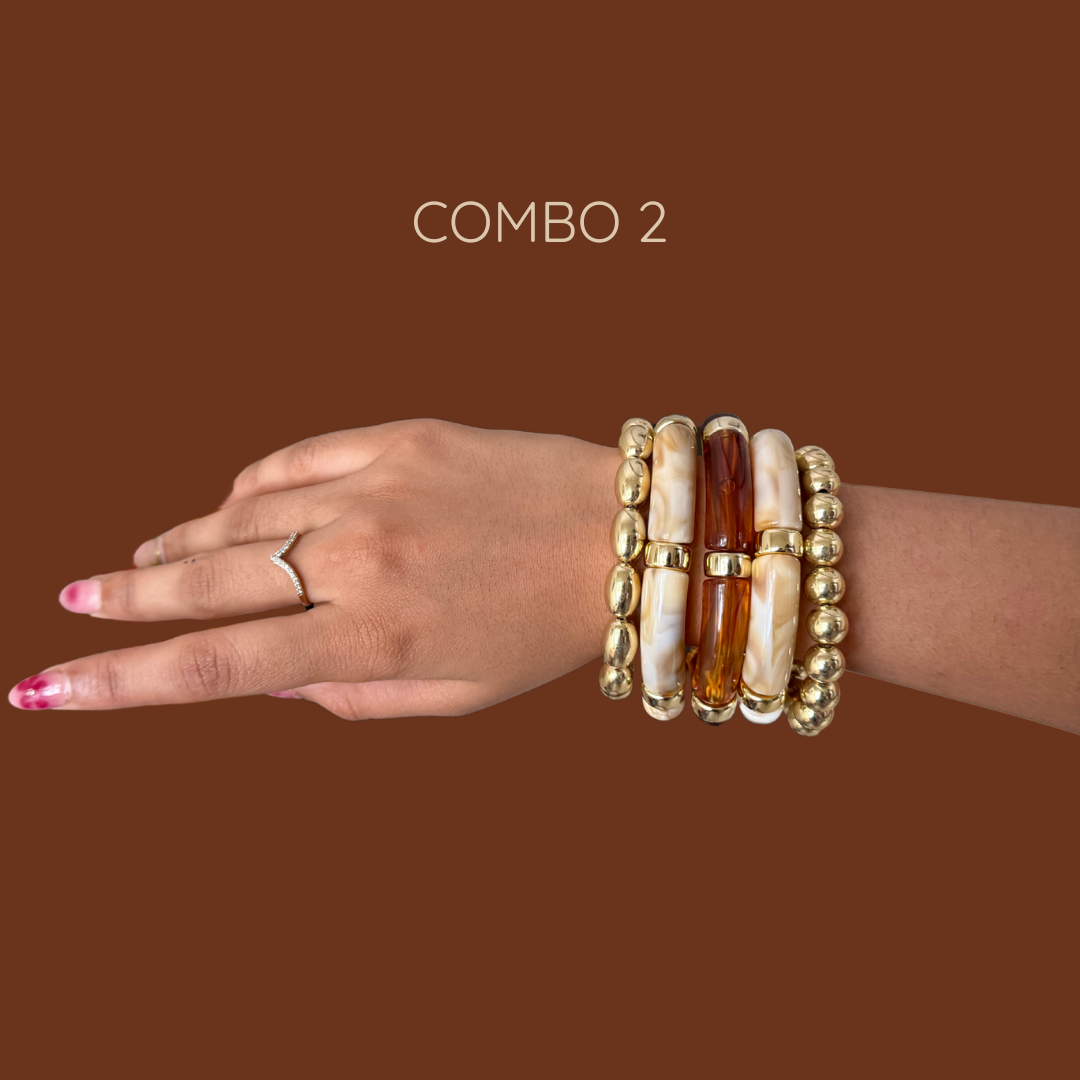 Viral Gold & Resin Bracelet Combo
