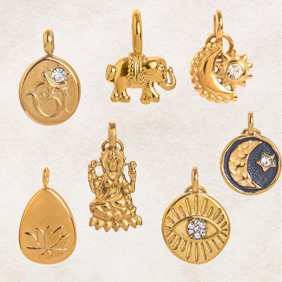 Stainless Steel Gold Plated Charms