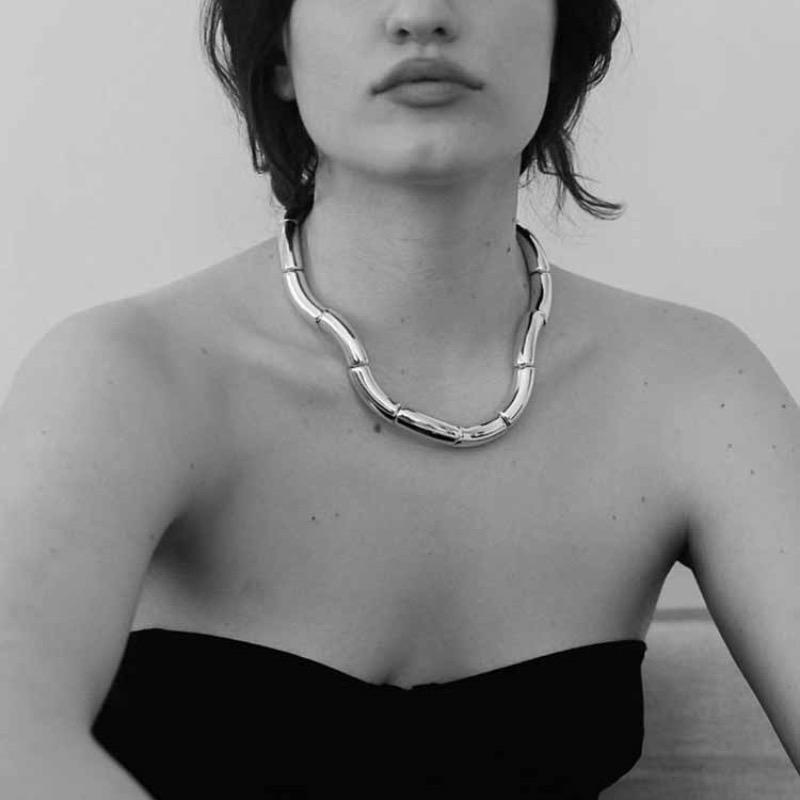 Metal Pop Acrylic and Alloy Neckpiece