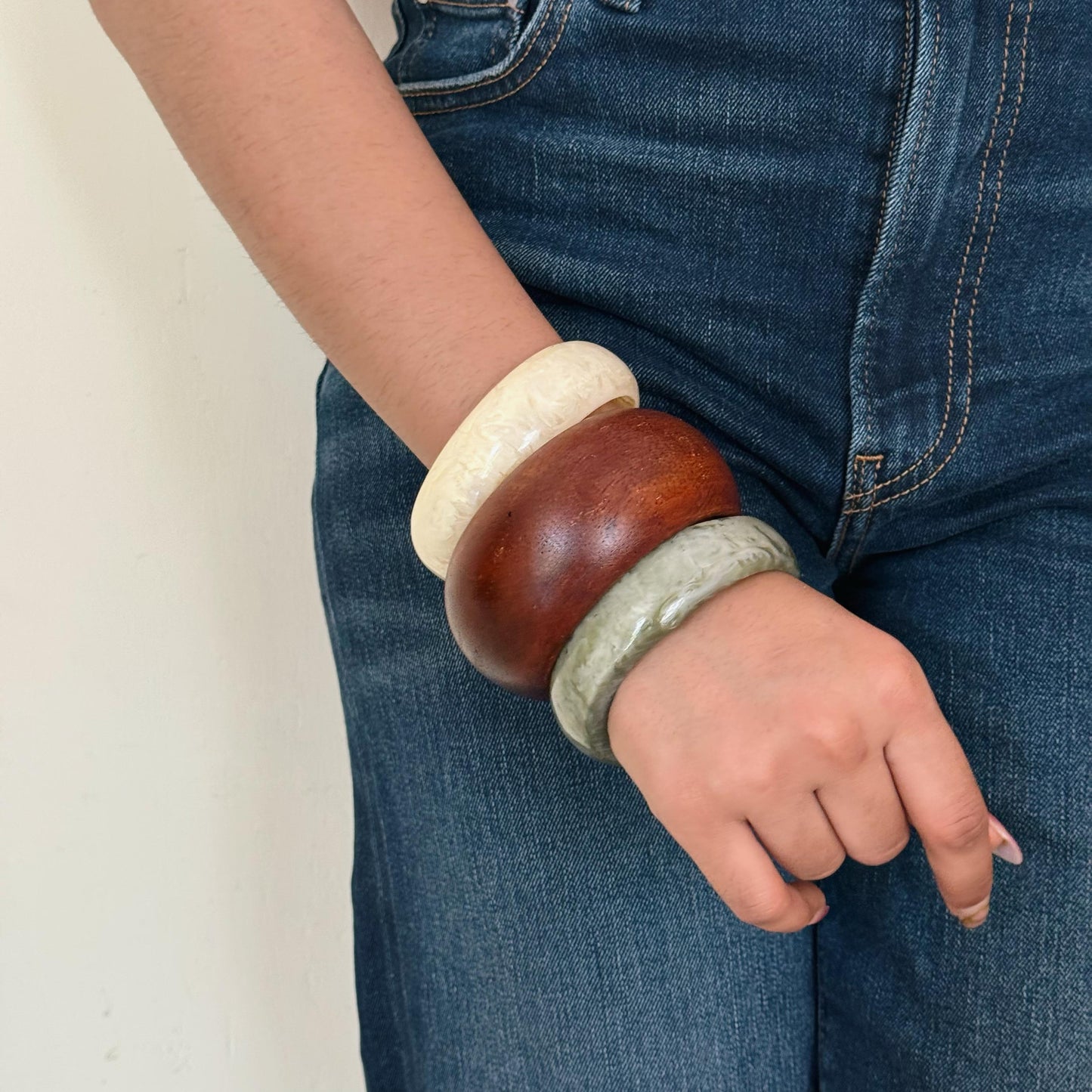 Earthly Brown Wooden Bangle Combo