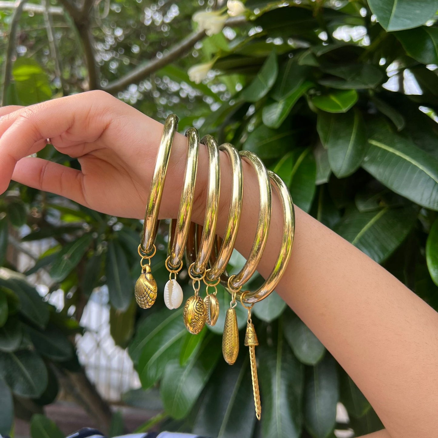 Riwayat Charms Brass Bangles