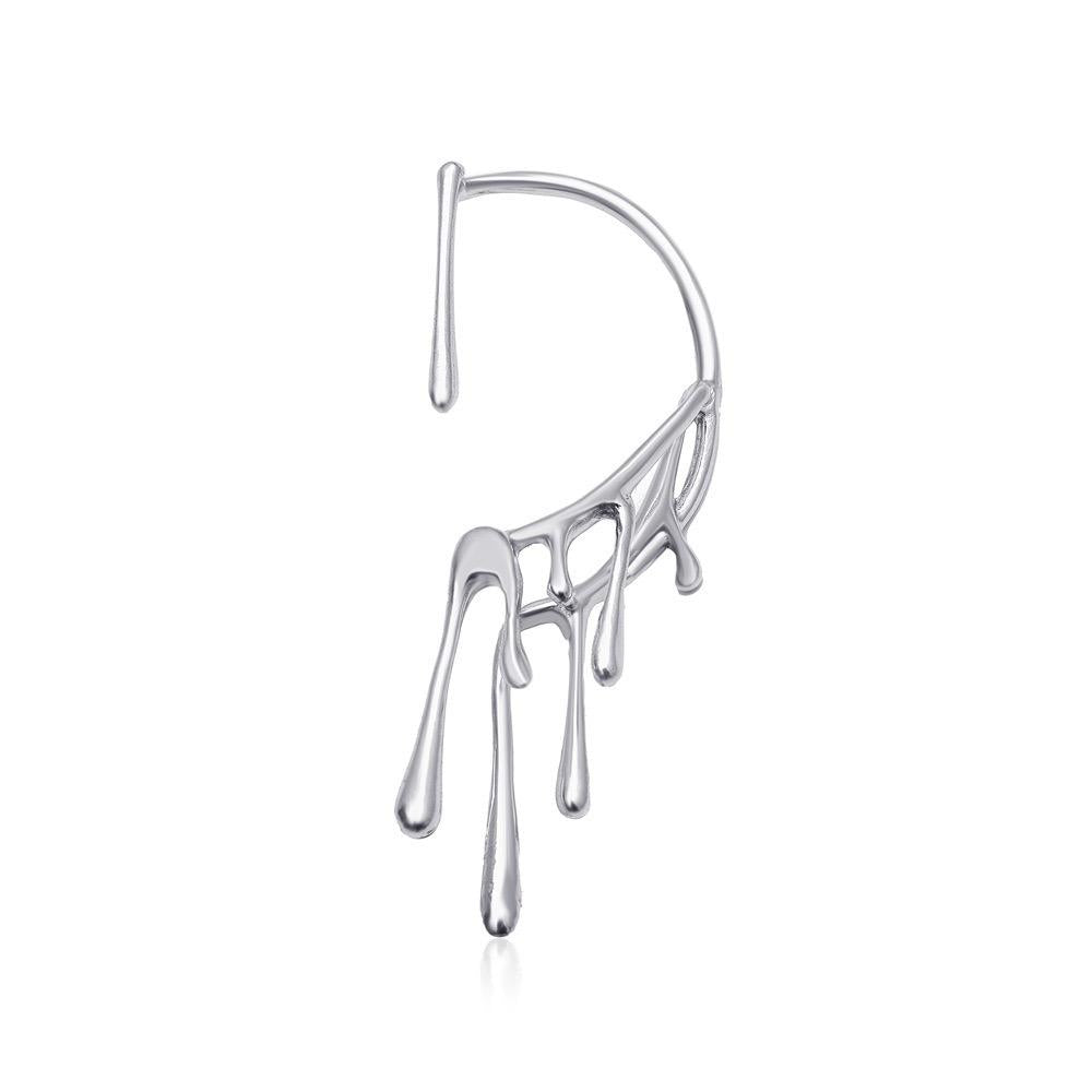 Molten Silver One-Side Ear Cuff