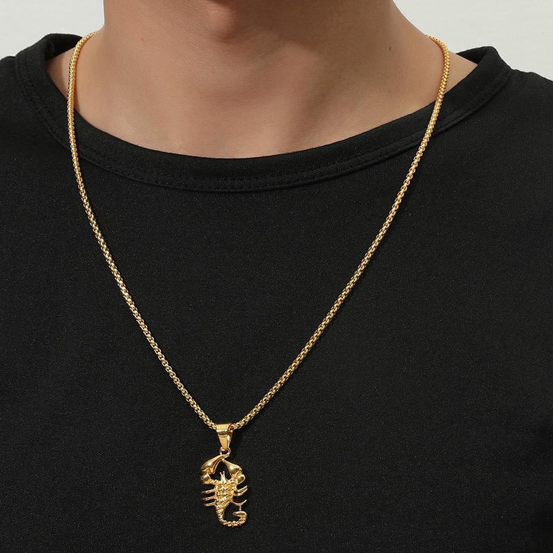 Scorpio Sting Gold Pendant Necklace