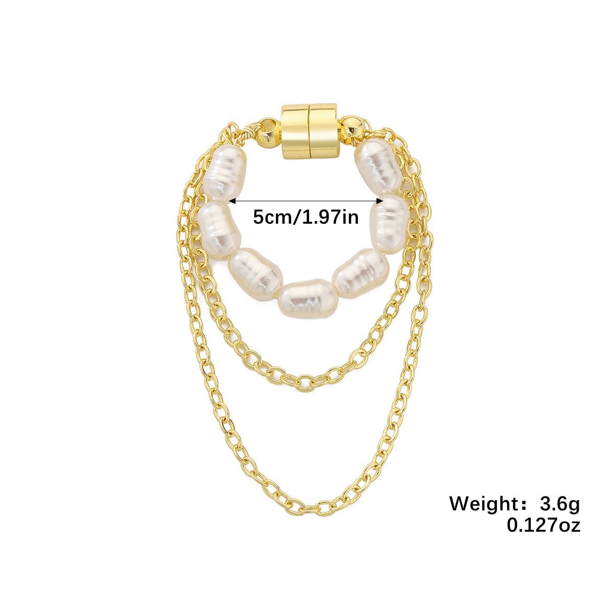 LuxePearl Magnetic One Side Ear Cuff