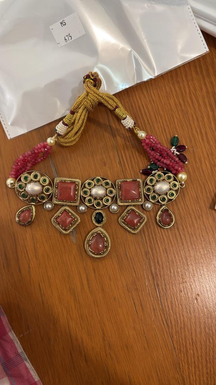Gulnaar Pearl Necklace Set