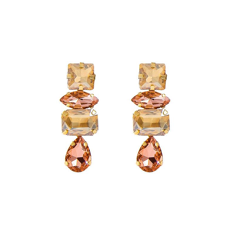 Sunset Mixed Cut Drop Earrings