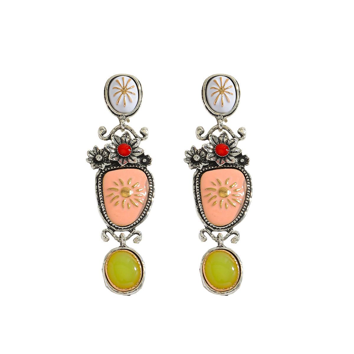 Sunset Bloom Metal Earring
