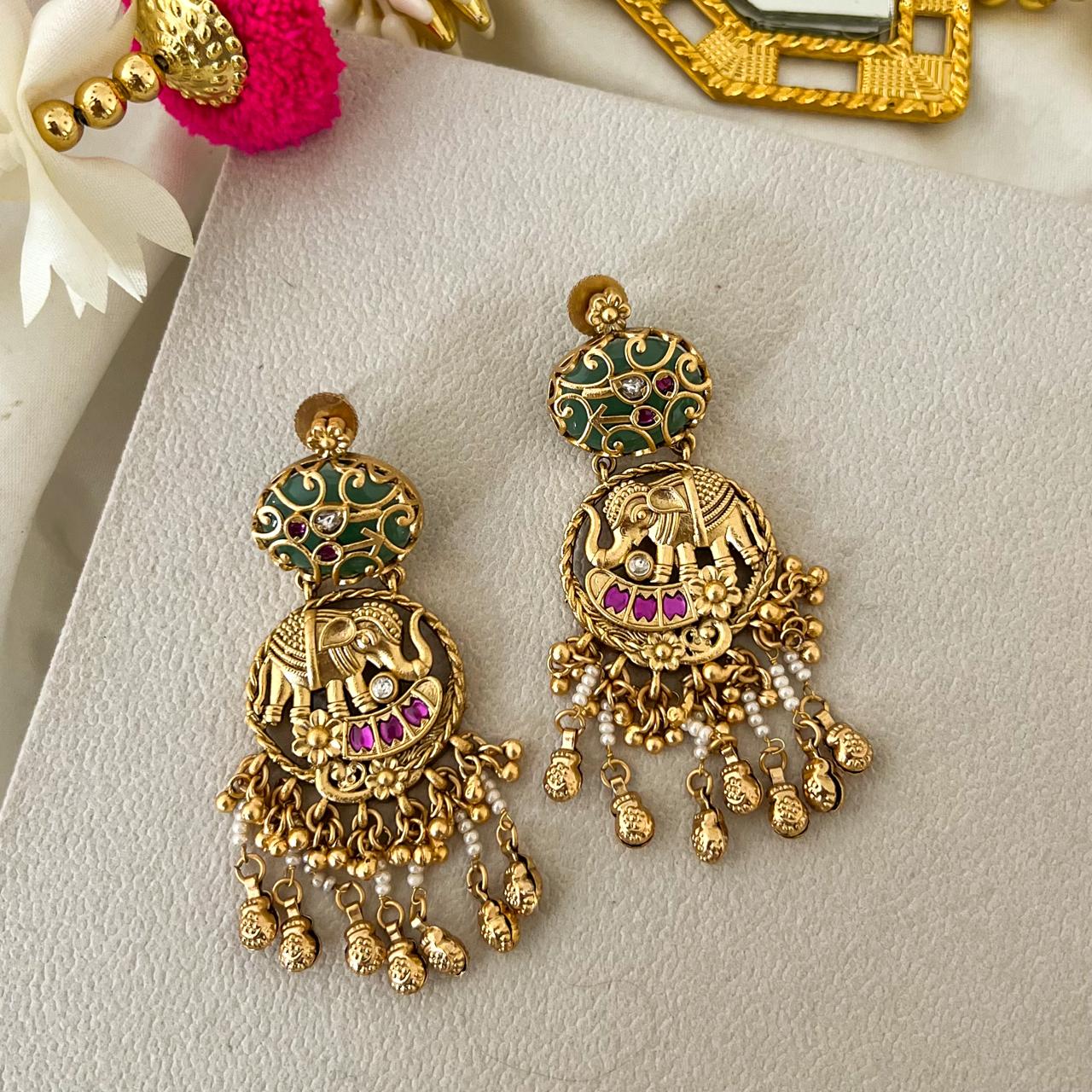 GajKamini Drop Earrings