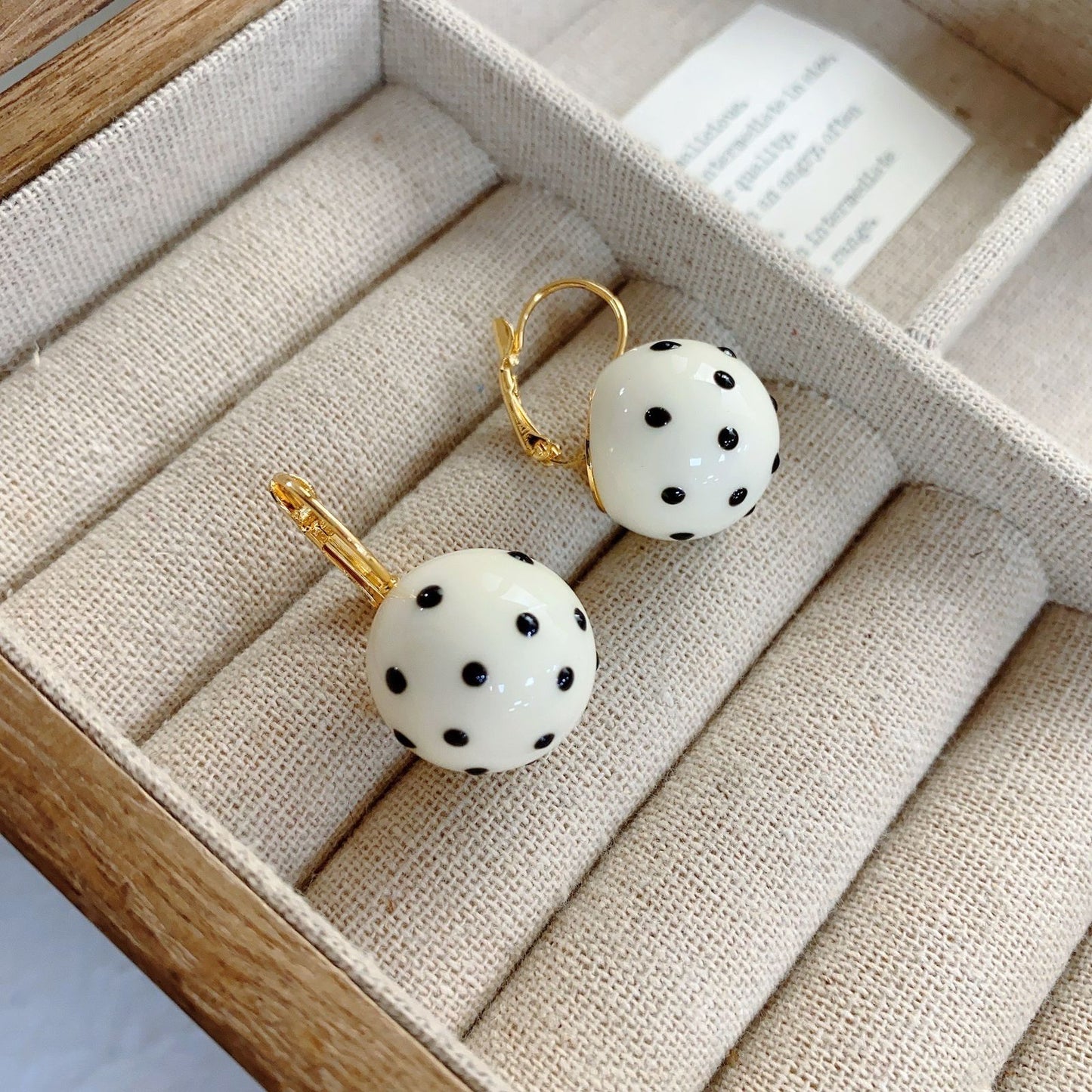 Polka Drop Earrings