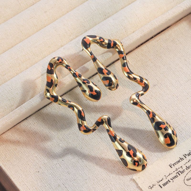 Leopard Wave Drops Earrings