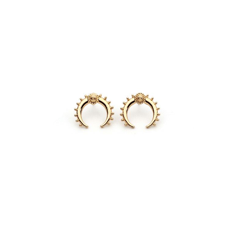 Luna Crest Hoop Earrings