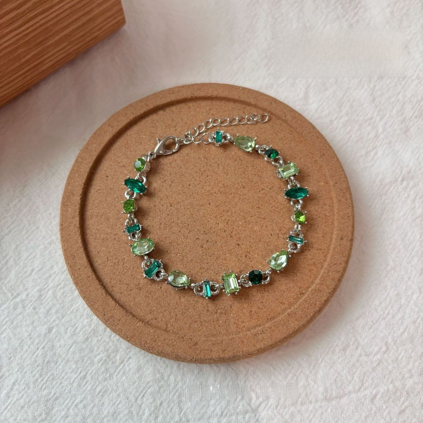 Emerald Rhinestone Bracelet