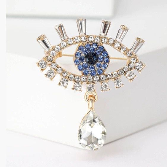 Evil Eye Celestial Brooch