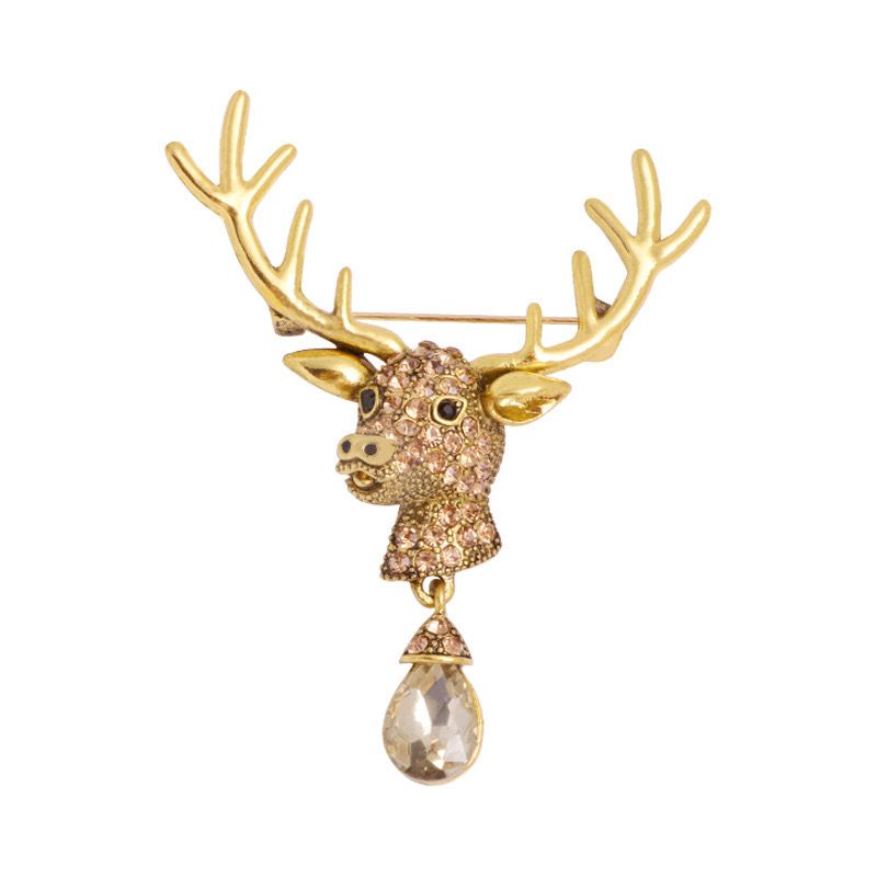 Reindeer Rhinestone Brooch