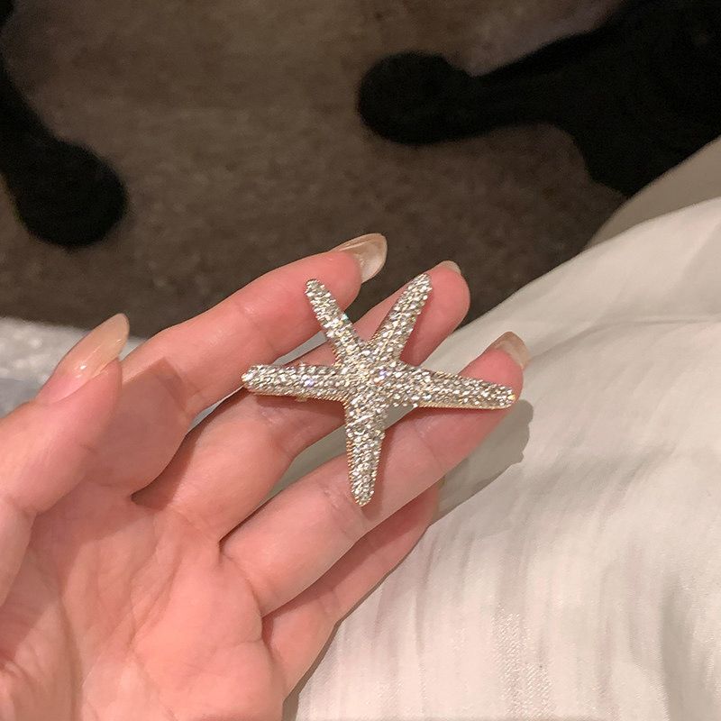 Crystal Starfish Hair Clip