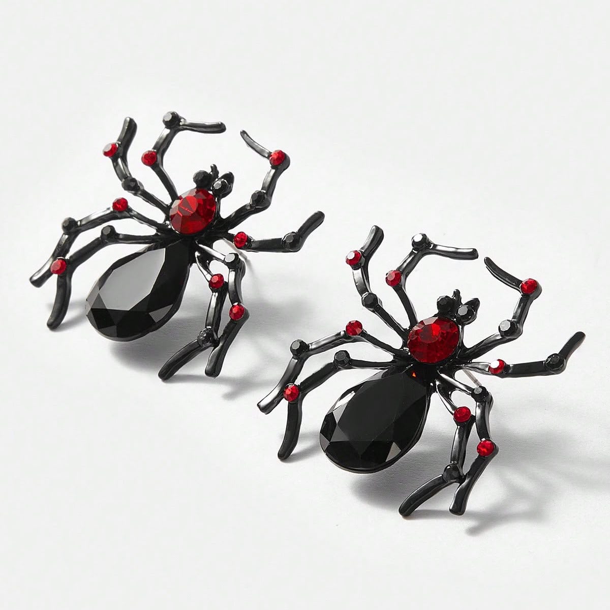 Blood Ruby Spider Earrings