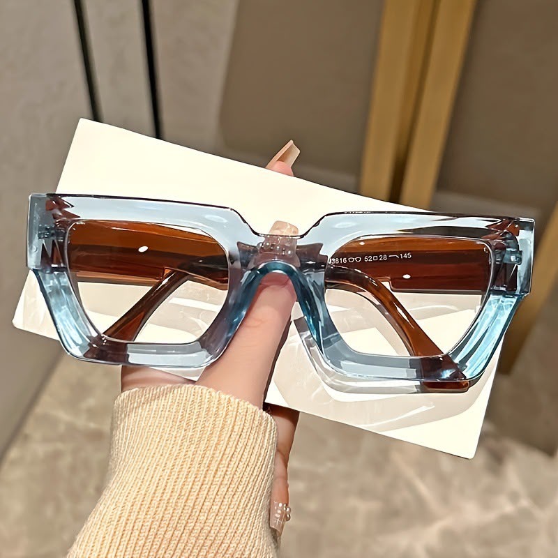 Ice Blue Square Glasses