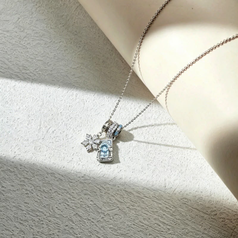 Baby Blue Charm Necklace