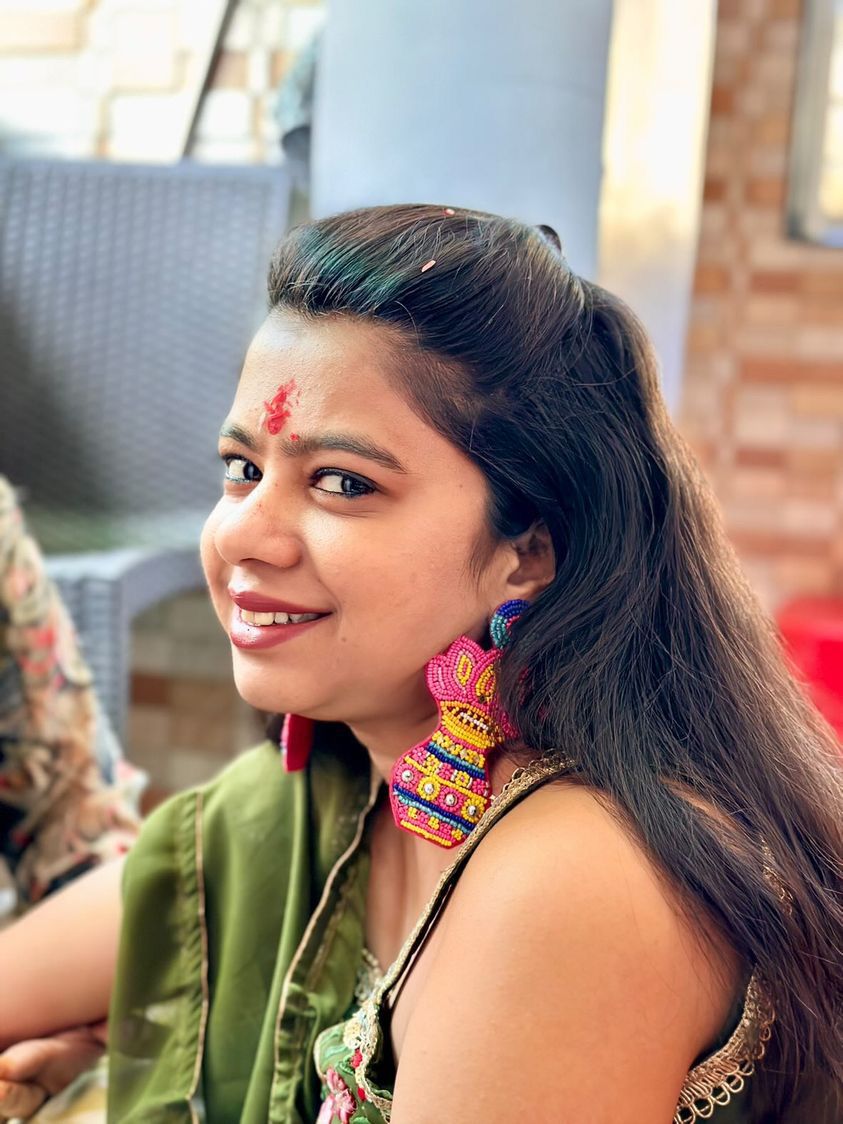 Kalash Pink Handmade Beaded Earrings