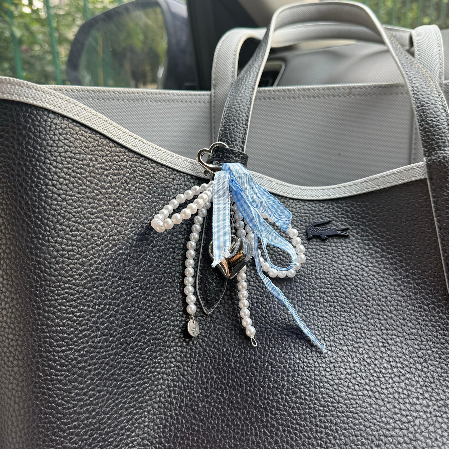 Pearl Promise Pearl & Metal Bag Charm