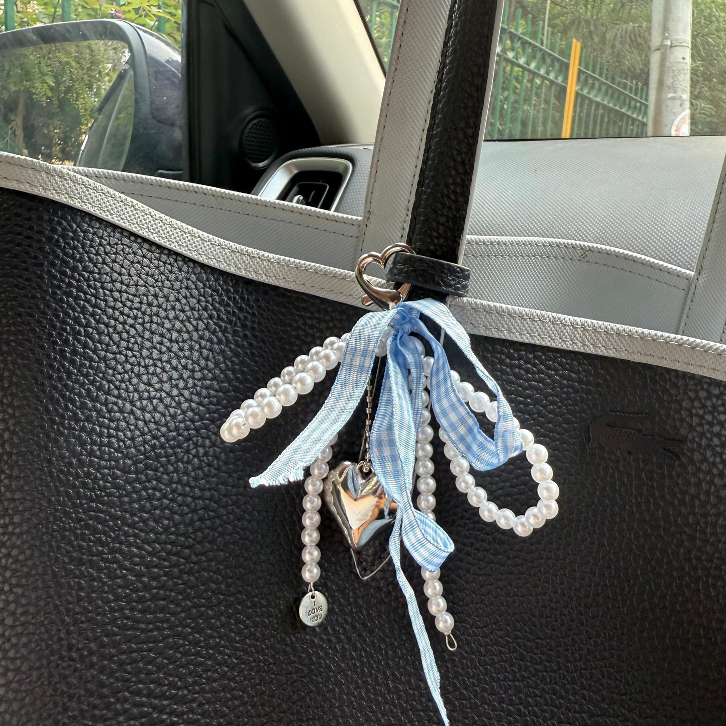 Pearl Promise Pearl & Metal Bag Charm