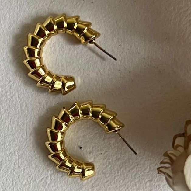 Ziva Gold Plated Metal Earrings