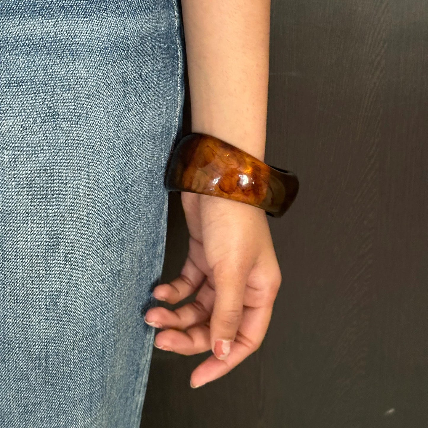 Resin & Brass Bracelet Set of 3