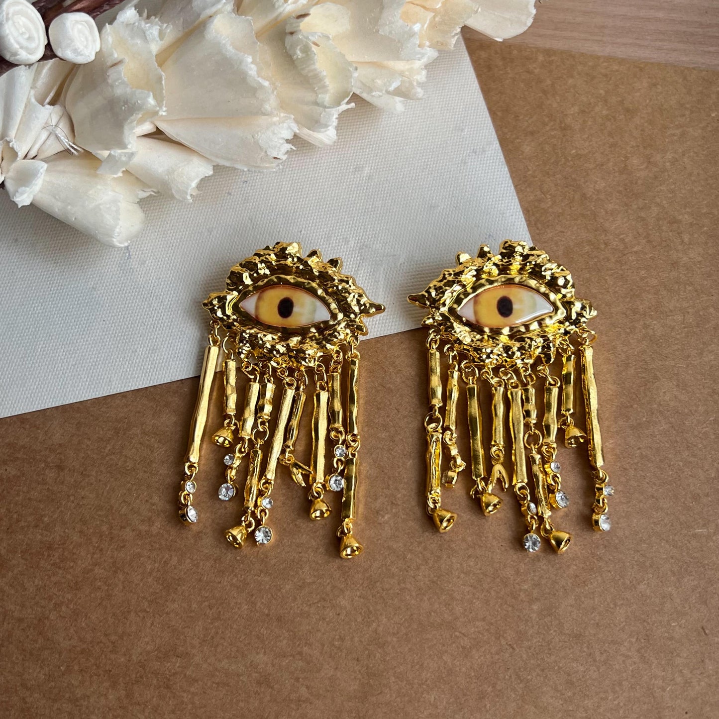 Eyes on You Gold Metal Earring