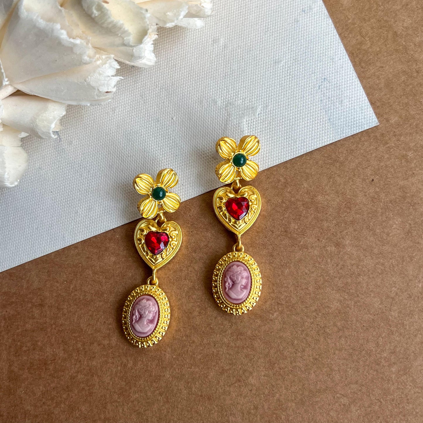 European Vintage Metal Earrings