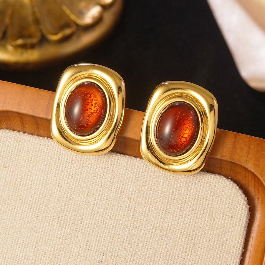 Retro Luxe Dome Earrings