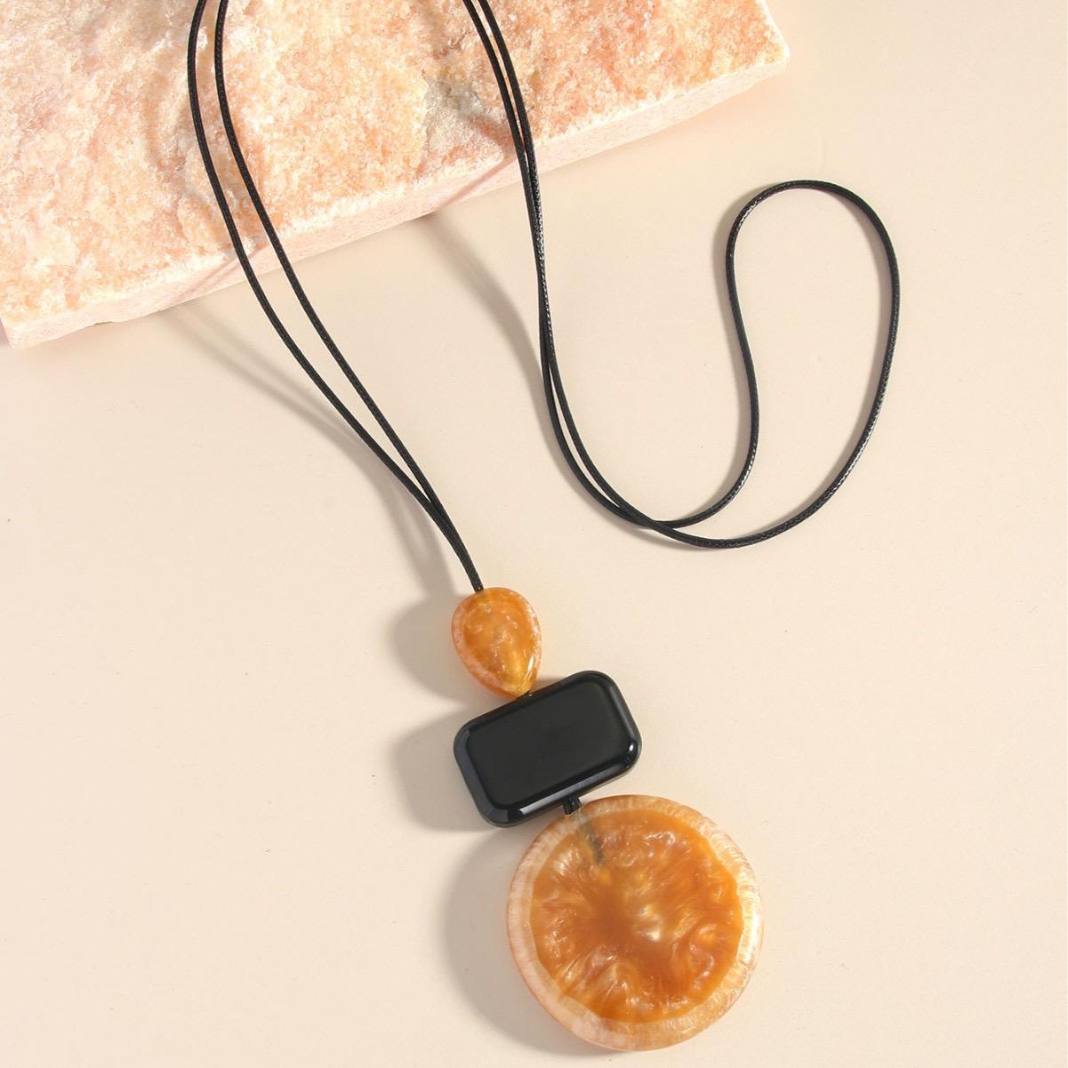 Amber Rope Necklace