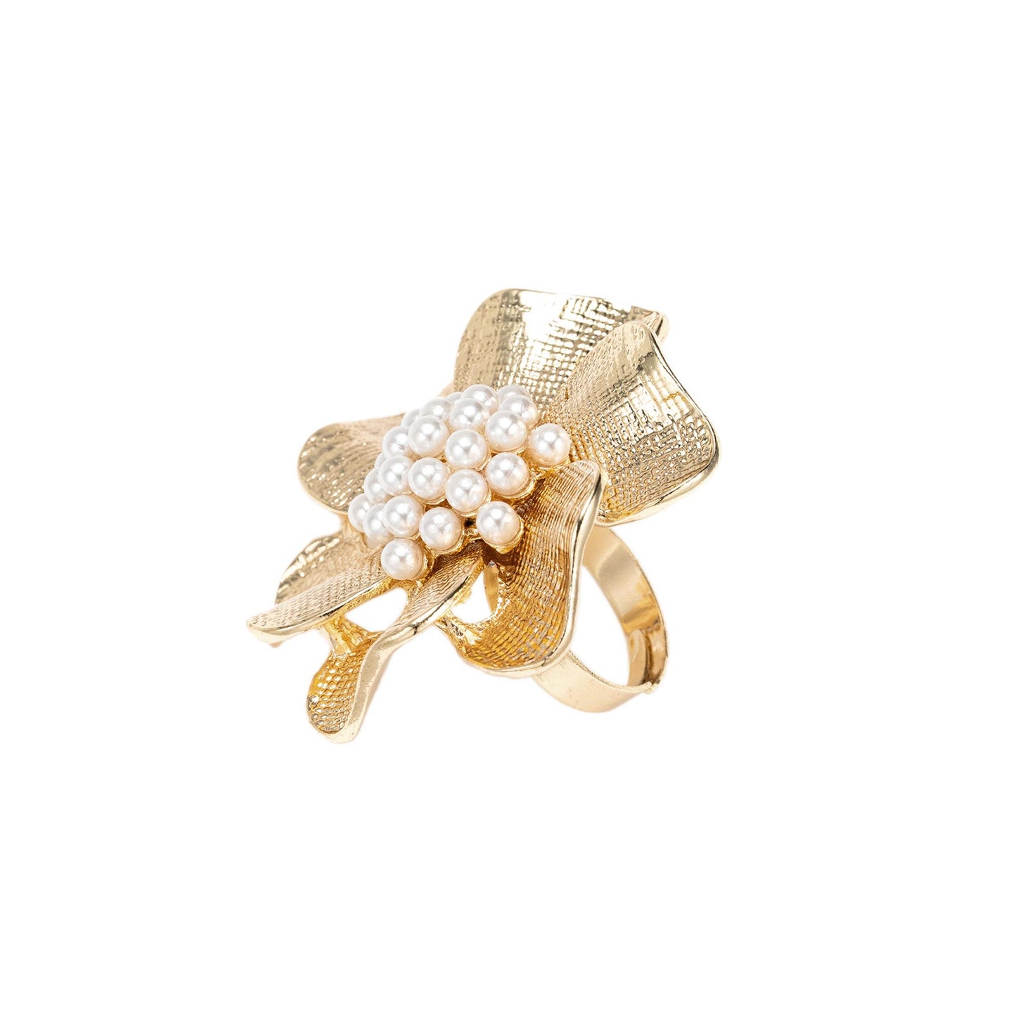 Golden Bloom Statement Ring