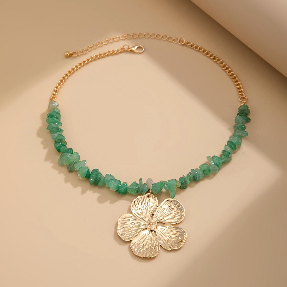 Bloomstone Floral Chunkey Necklace