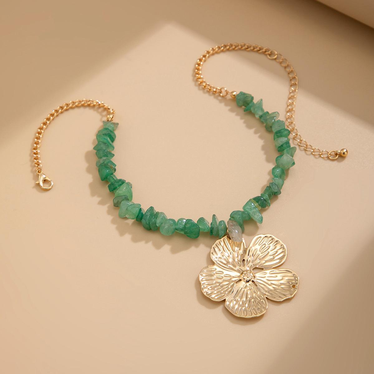 Bloomstone Floral Chunkey Necklace