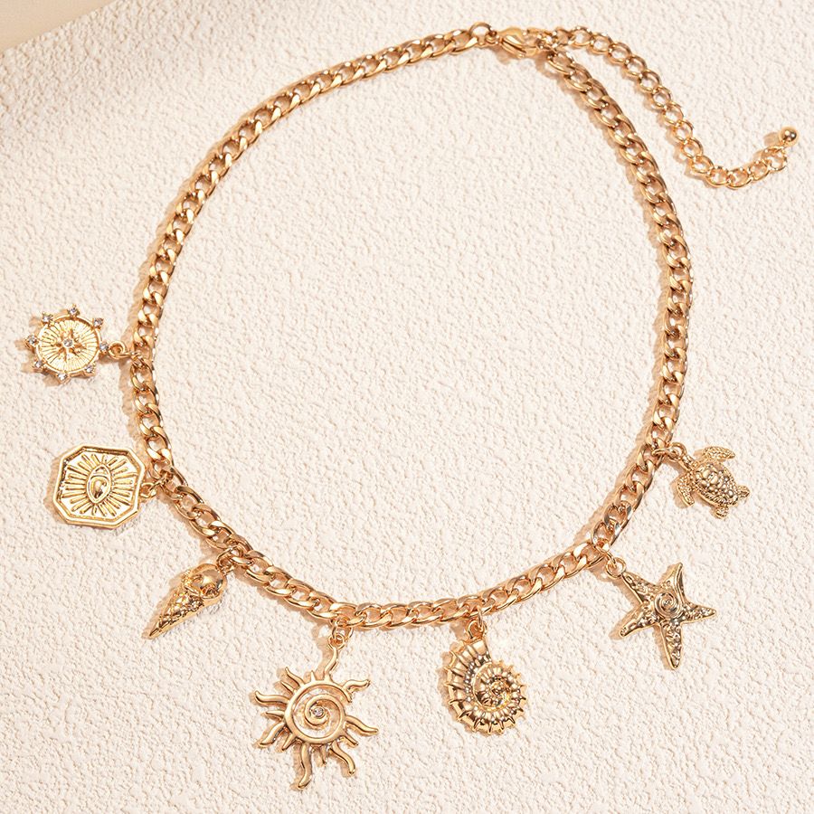 Beach Charm Chunkey Metal Neckpiece
