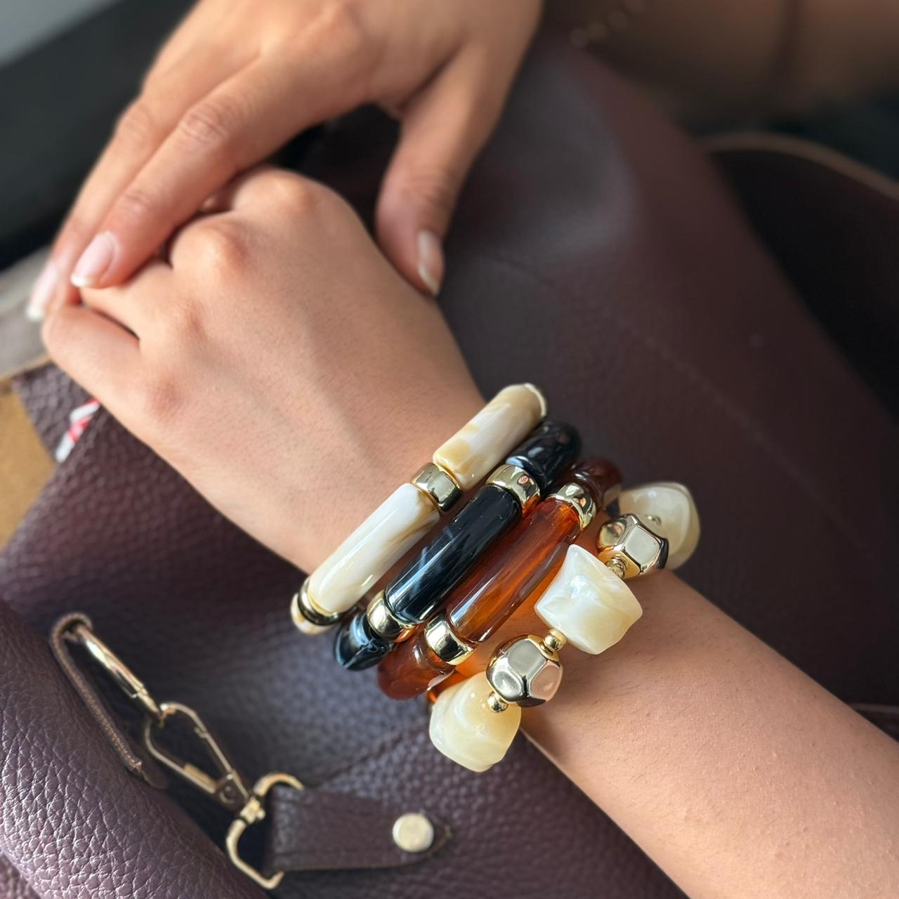 Viral Gold & Resin Bracelet Combo