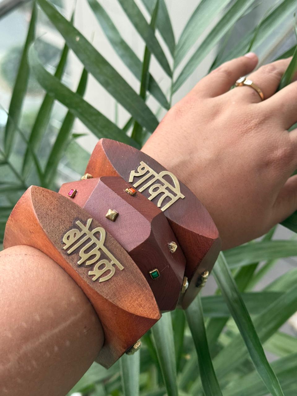 Boho Wooden Bangle Stack