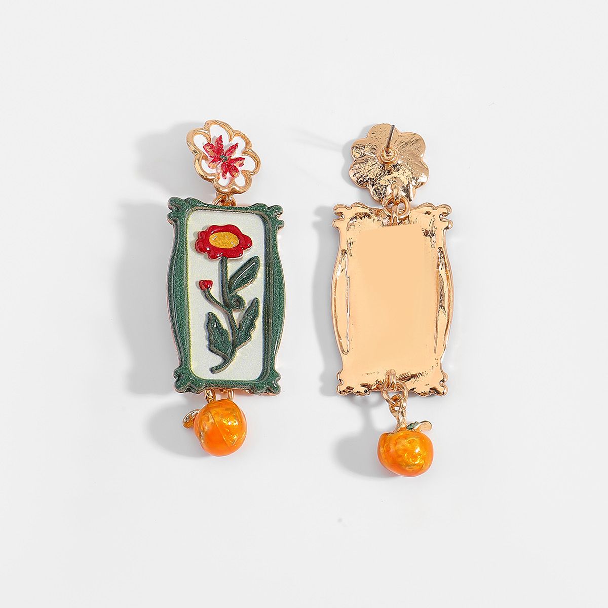 Bloom Frame Drop Earrings