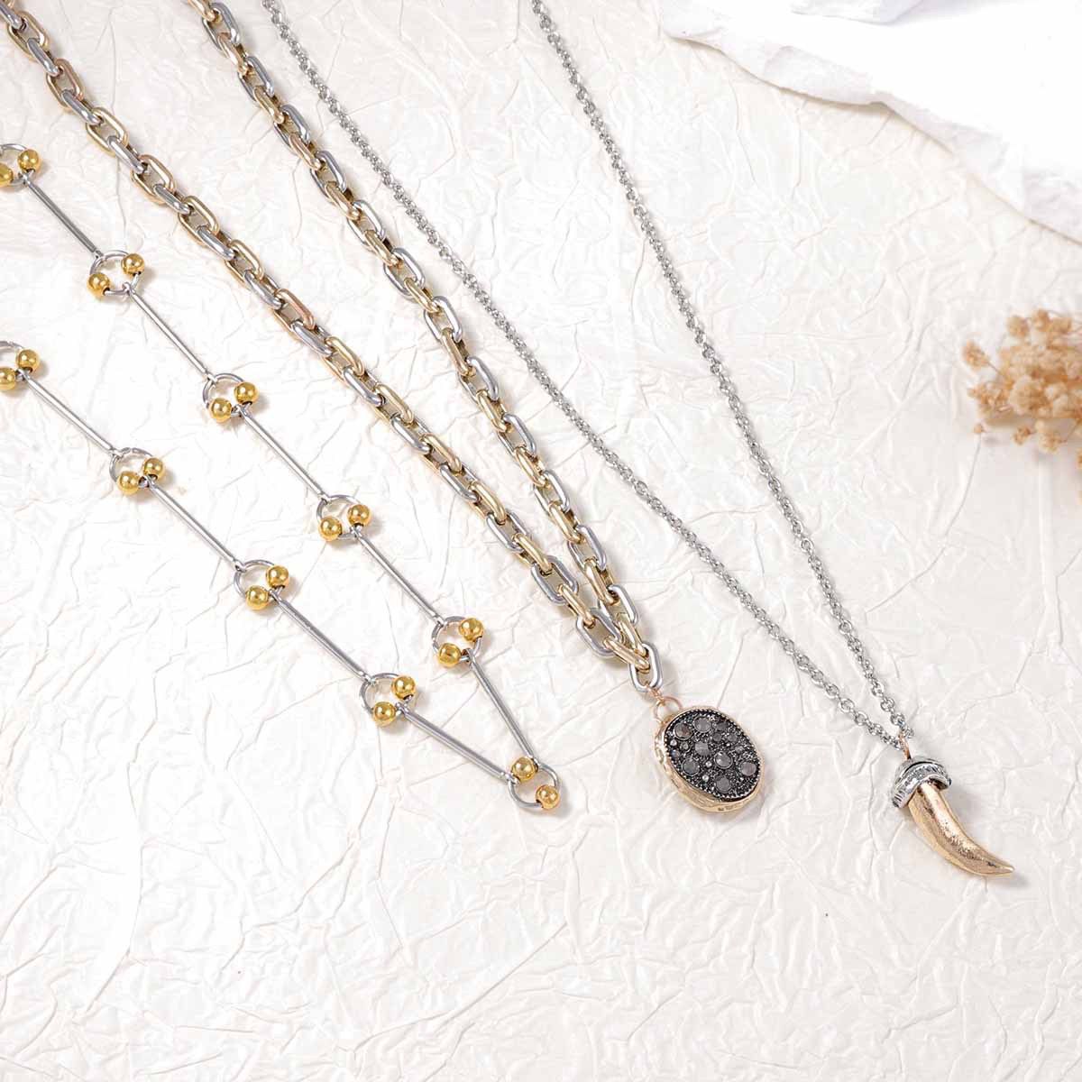 Midnight Mischief 3-Piece Layered Necklace Set