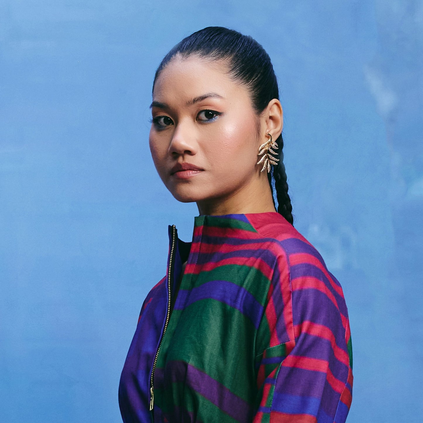 Wild Fern Gold Plated Earrings