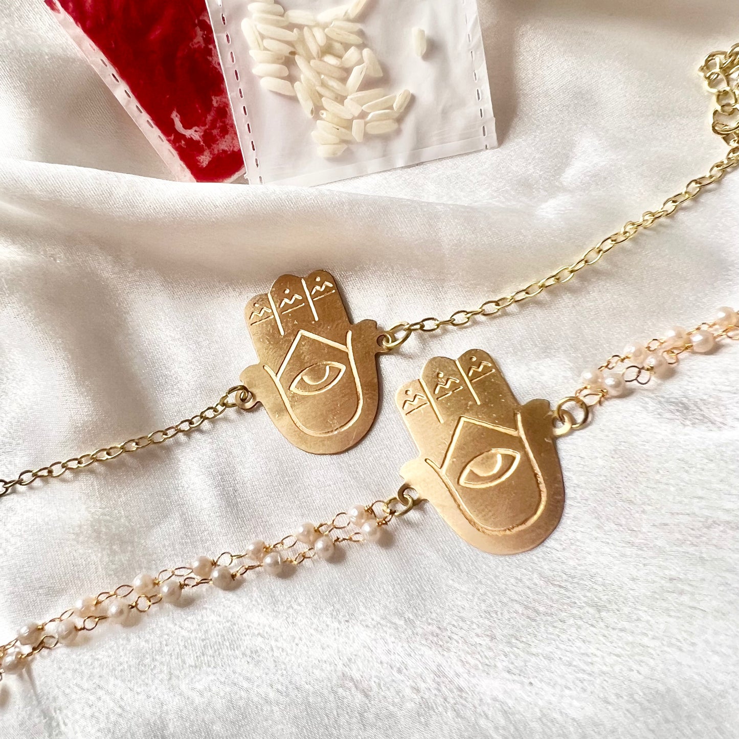 Hamsa Brass Bracelet Combo