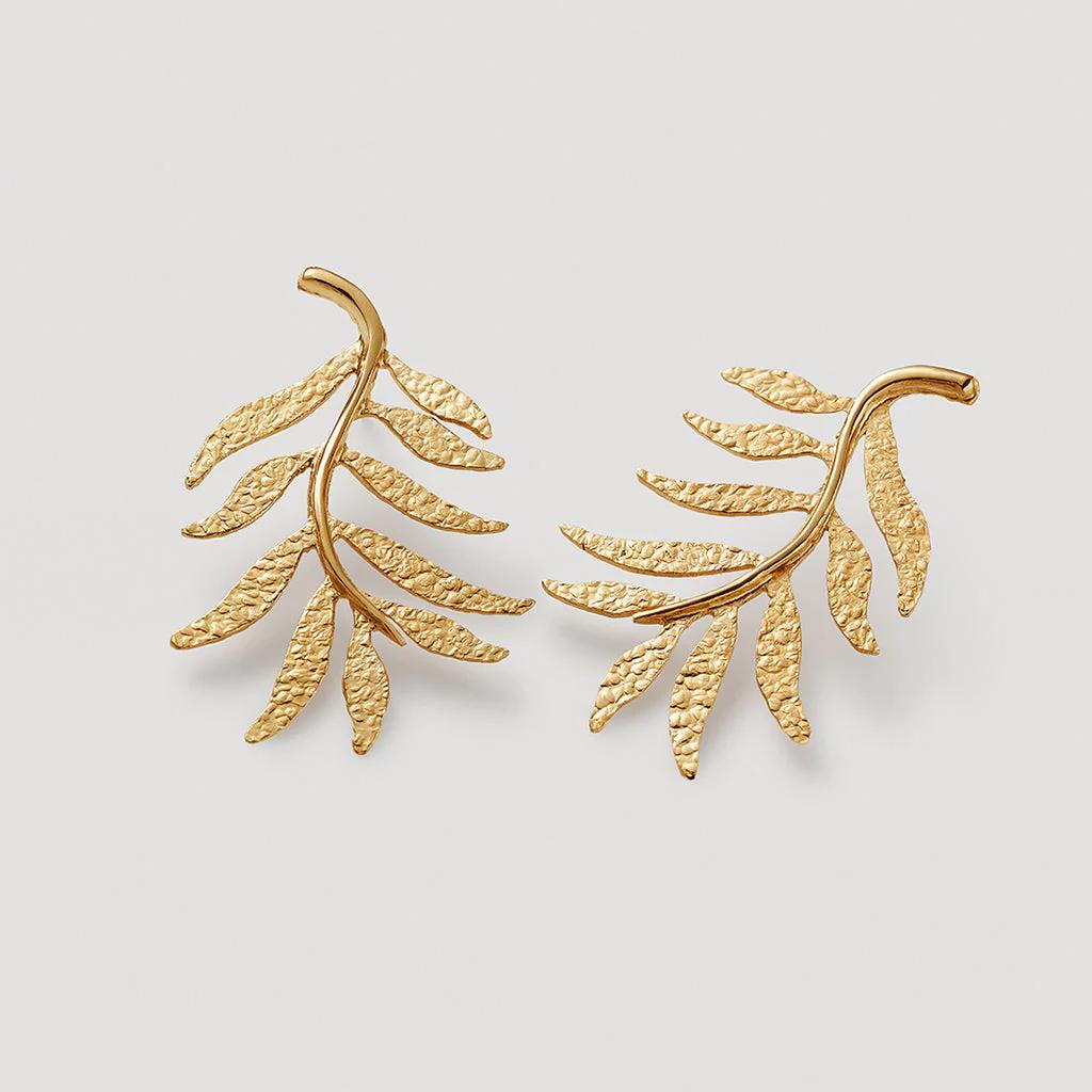 Wild Fern Gold Plated Earrings
