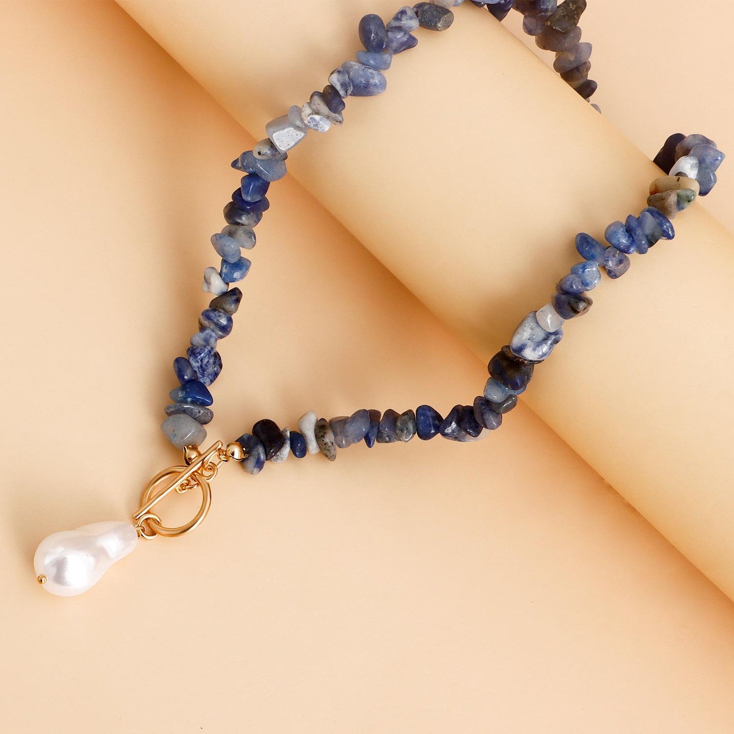 Lilac Pearl Drop Neckpiece