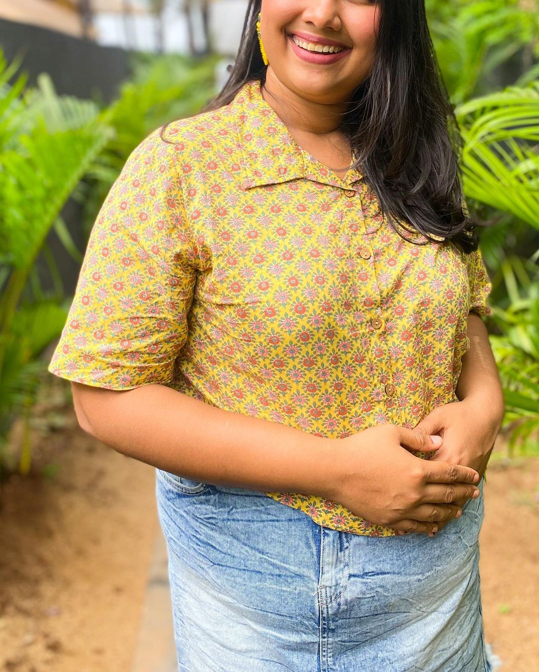 Call Me Yellow Womens Crop Shirt