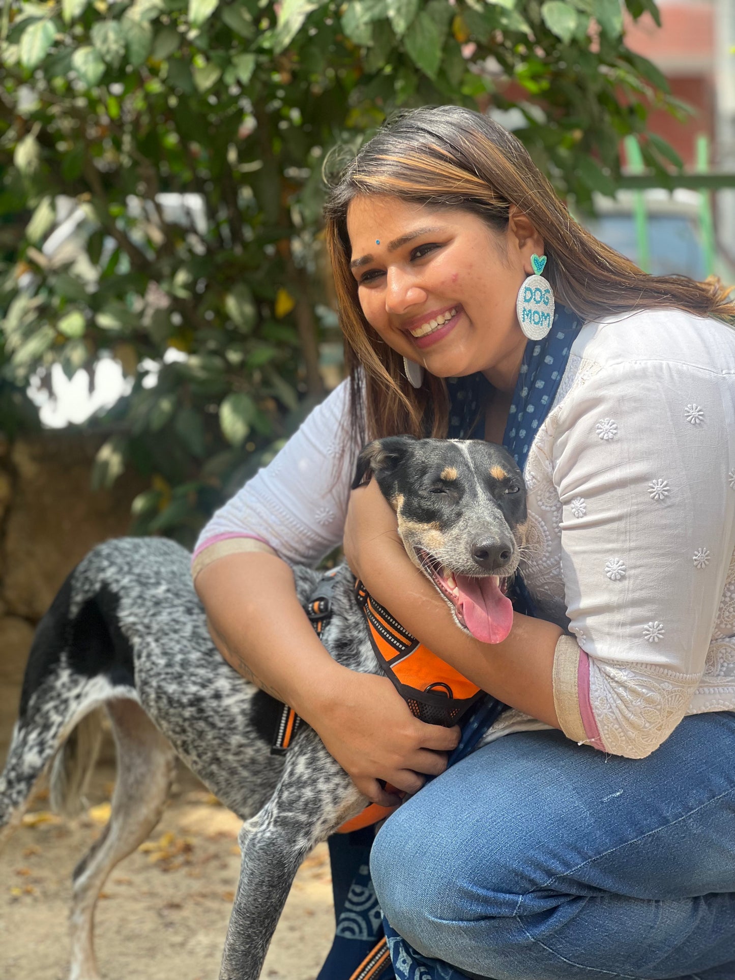 Dog Mom Handmade Beaded Earrings