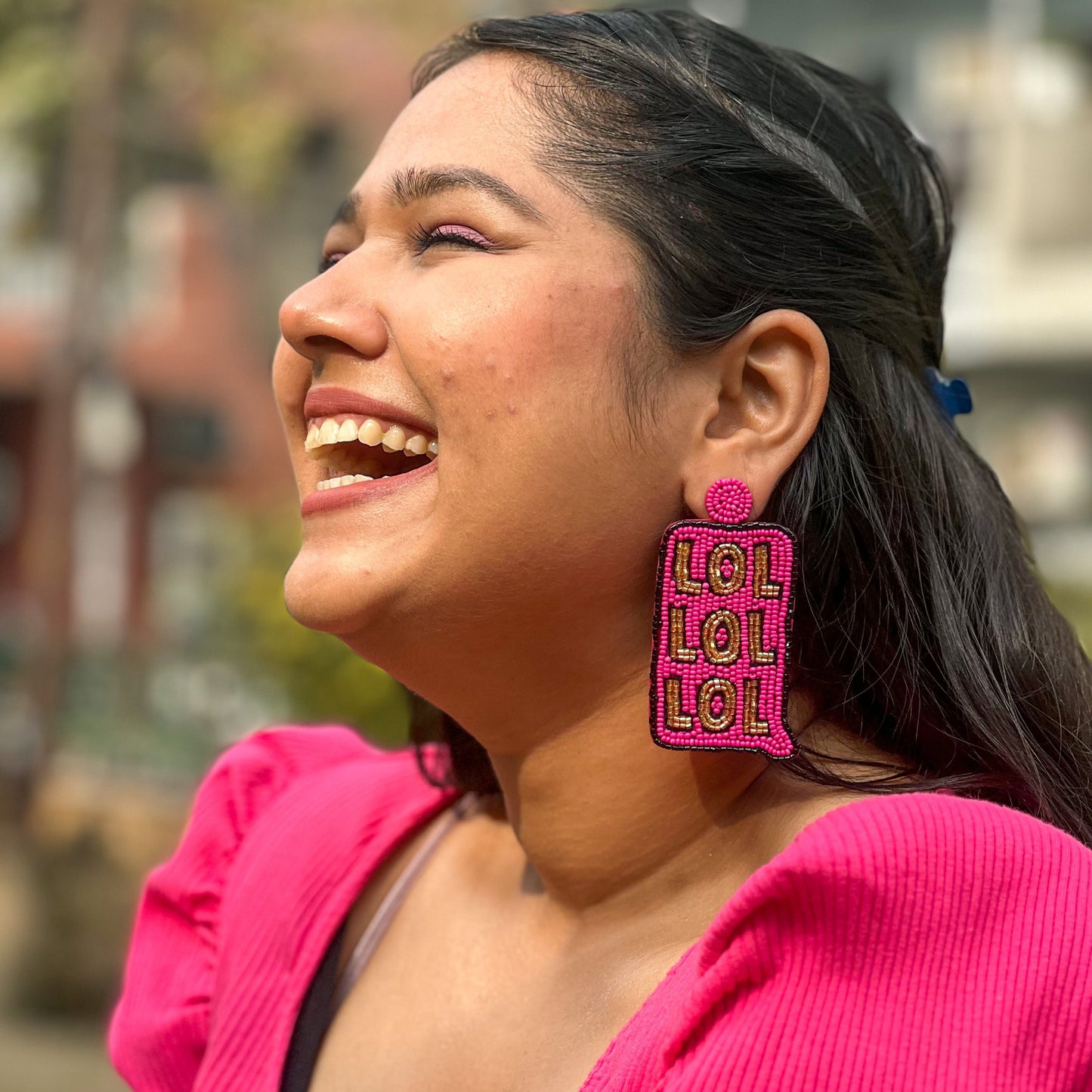 LOL Handmade Beaded Earrings